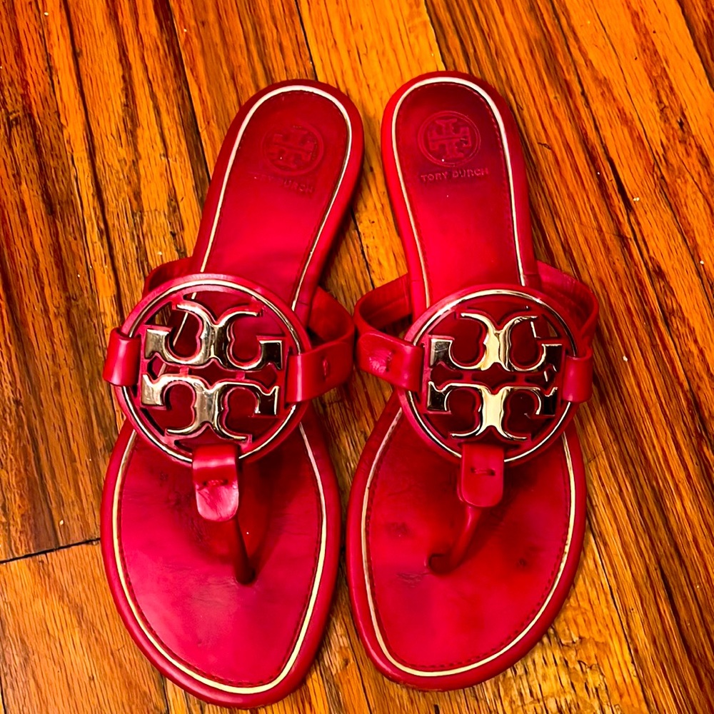 Red Tory Burch Miller sandal